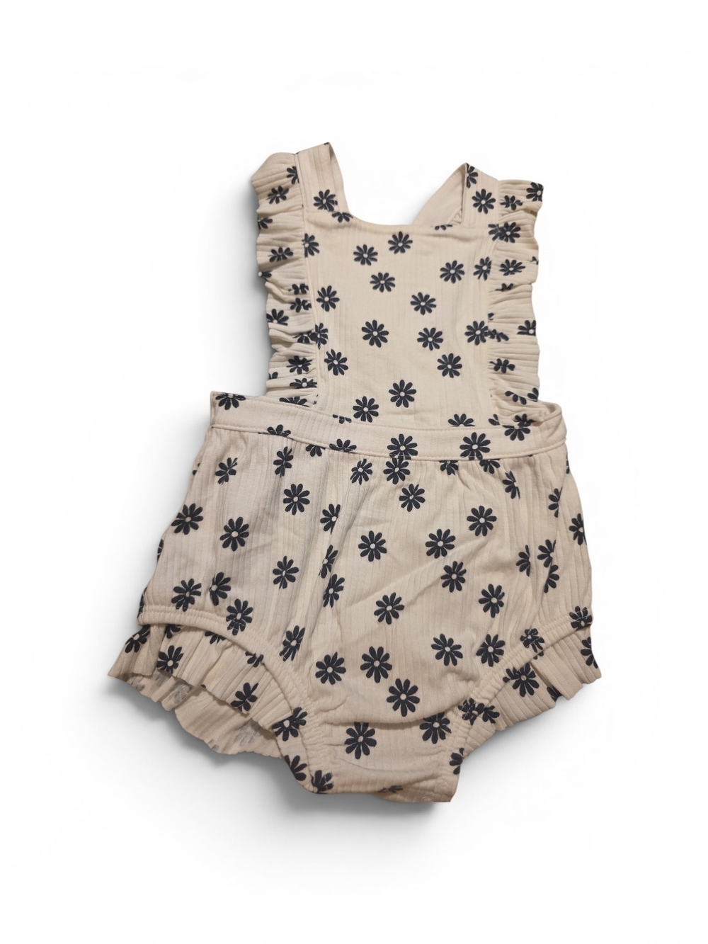 Cat & Jack Floral Ruffle Rompers - Pink & Cream - Picture 3 of 3